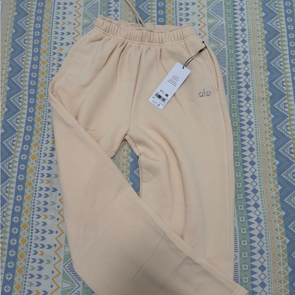 ALO Yoga Full Zip Hoodie And Sweatpant Set Oat Milk Size S - Picture 7 of 10